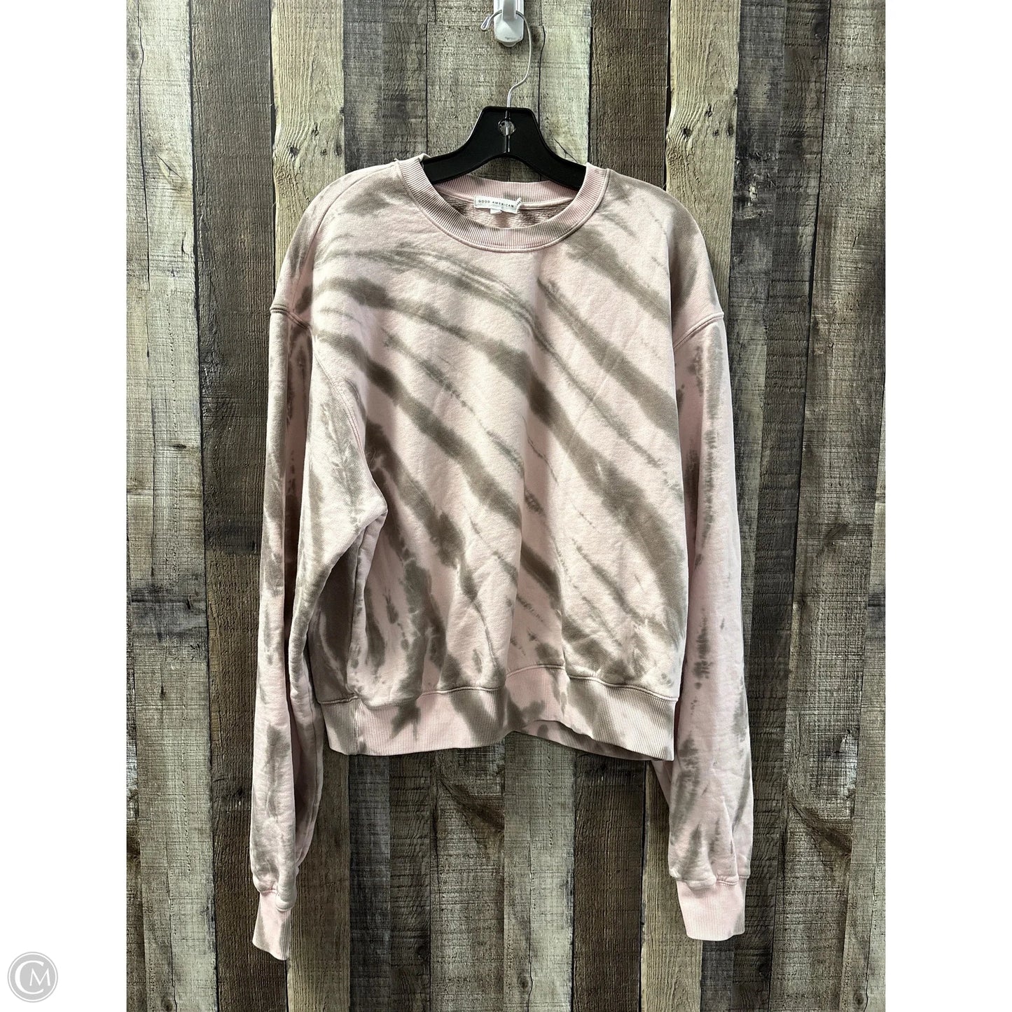 Sweatshirt Crewneck By Good American In Tie Dye Print, Size: L