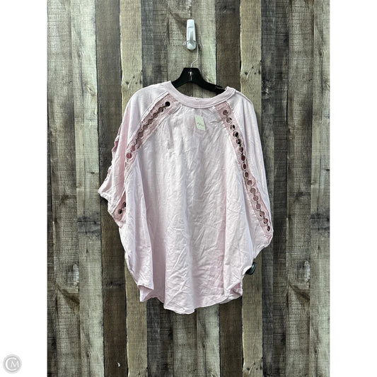 Top Short Sleeve By Free People In Pink, Size: L