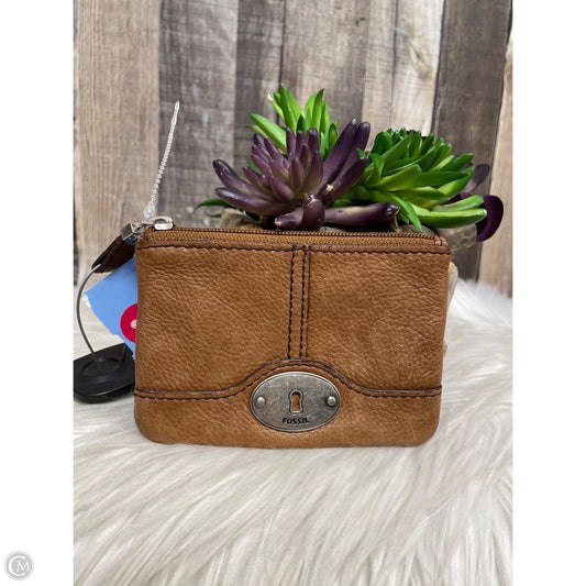 Wallet Leather By Fossil, Size: Small