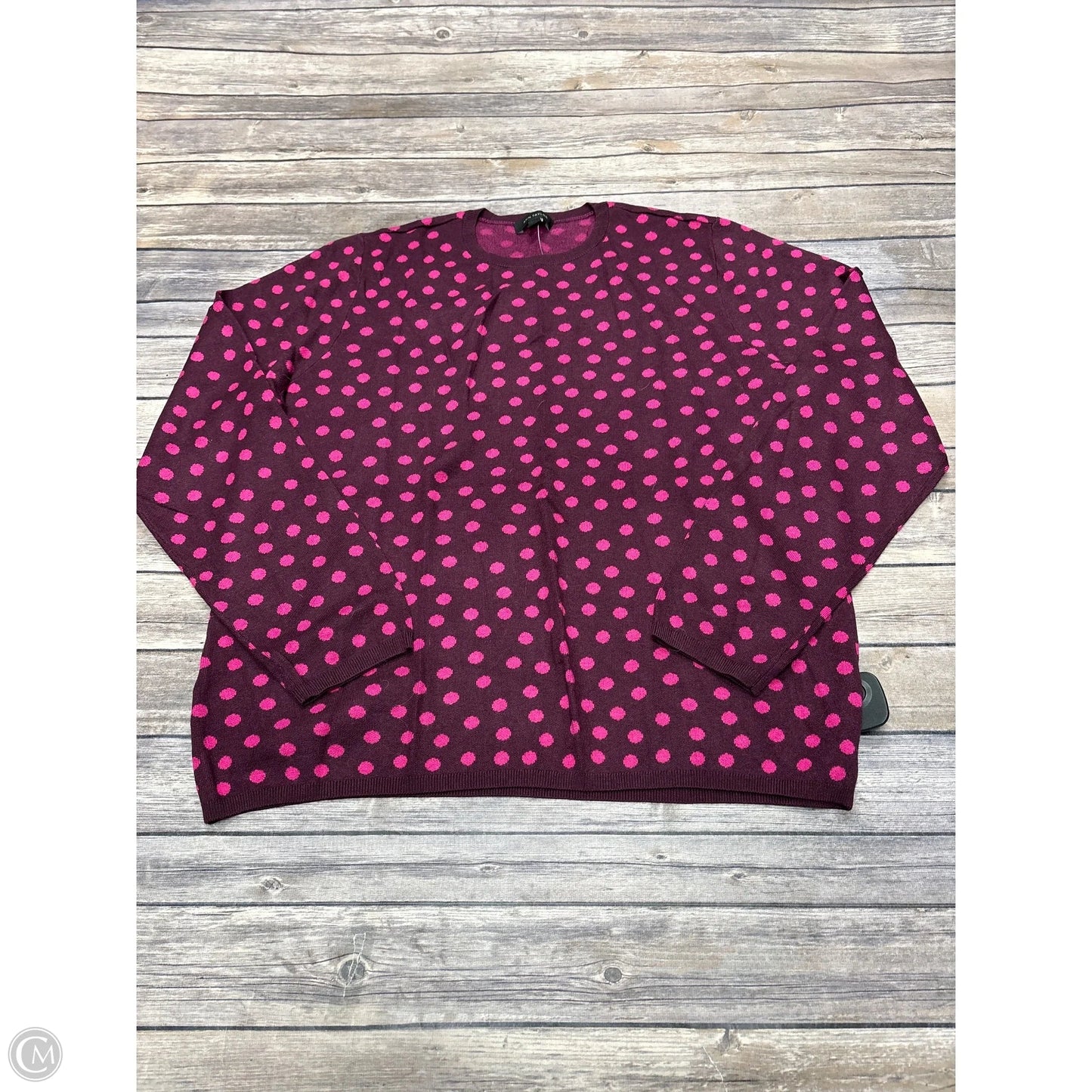Sweater By Ann Taylor In Maroon, Size: Xxl