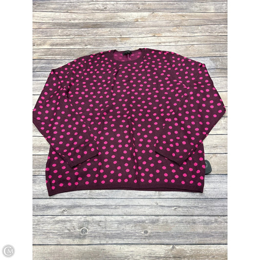 Sweater By Ann Taylor In Maroon, Size: Xxl
