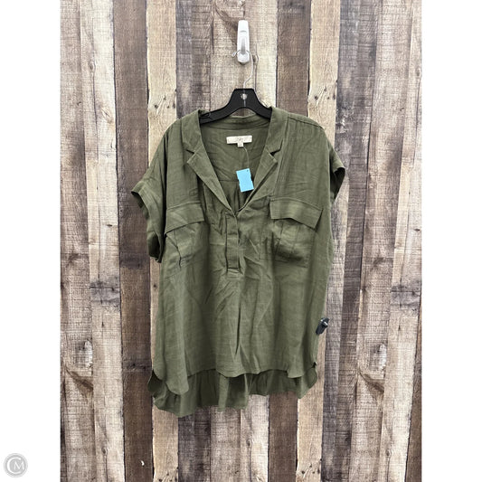 Top Short Sleeve By Loft In Green, Size: Xl