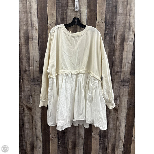 Tunic Long Sleeve By Free People In Ivory, Size: L