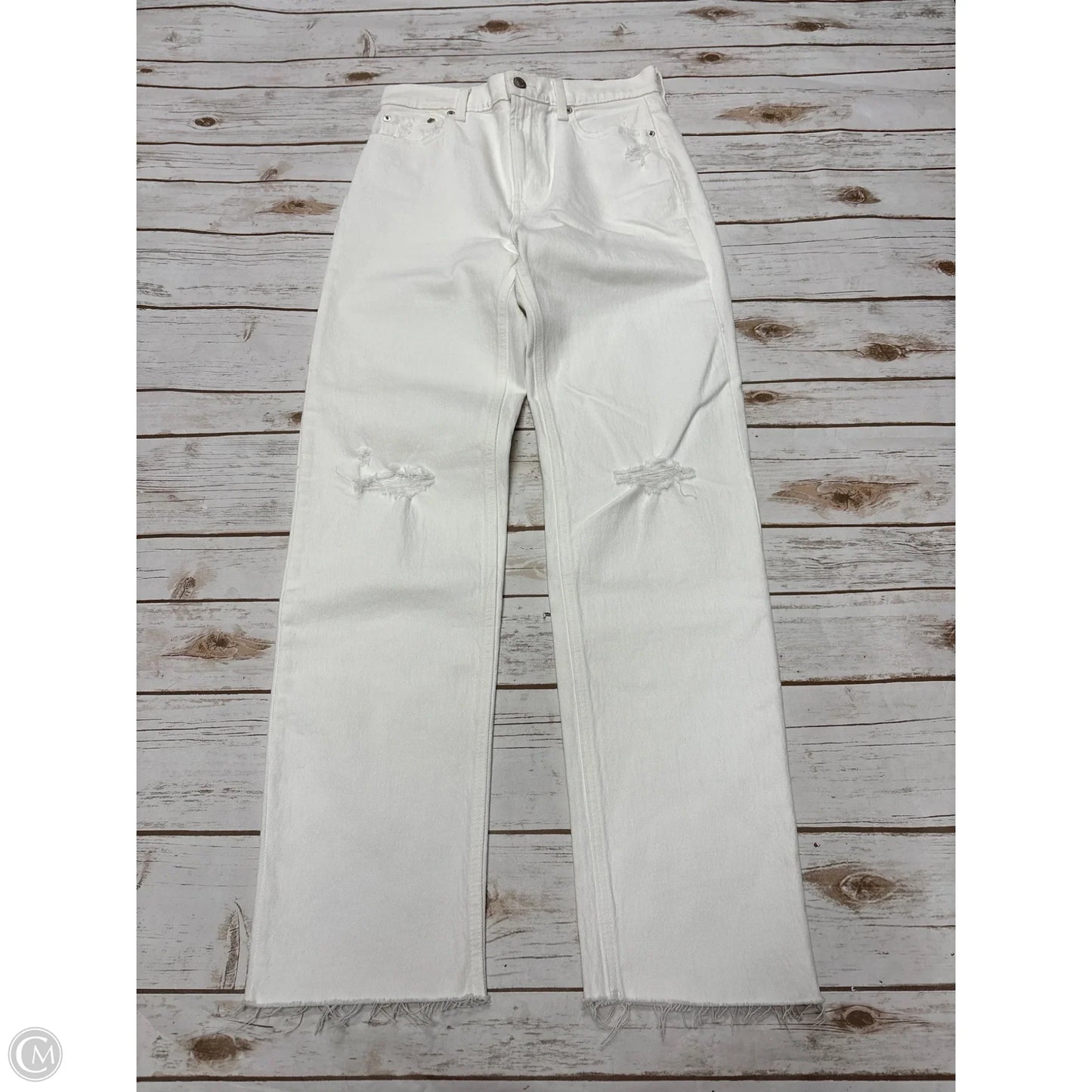 Jeans Straight By Gap In White, Size: 4