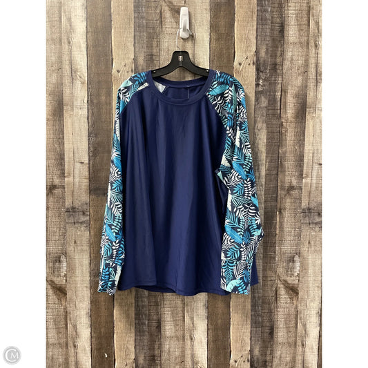 Top Long Sleeve By Cmf In Blue, Size: 4x