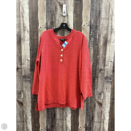 Sweater By Avenue In Pink, Size: 1x