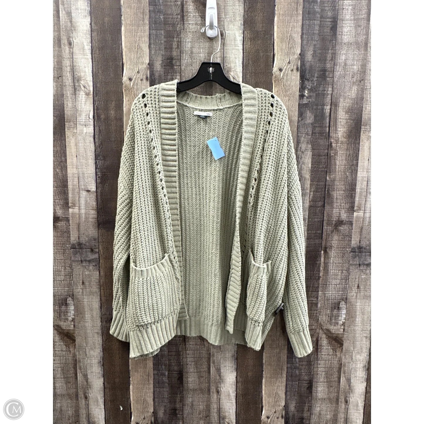 Sweater Cardigan By American Eagle In Green, Size: M