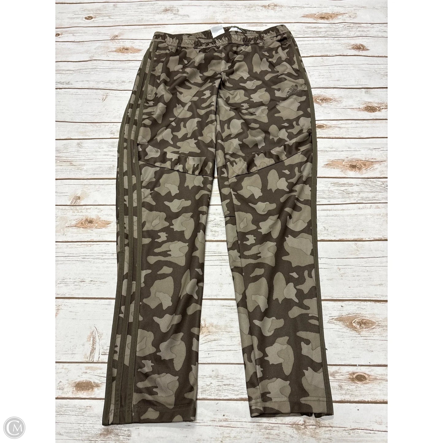 Athletic Pants By Adidas In Camouflage Print, Size: L