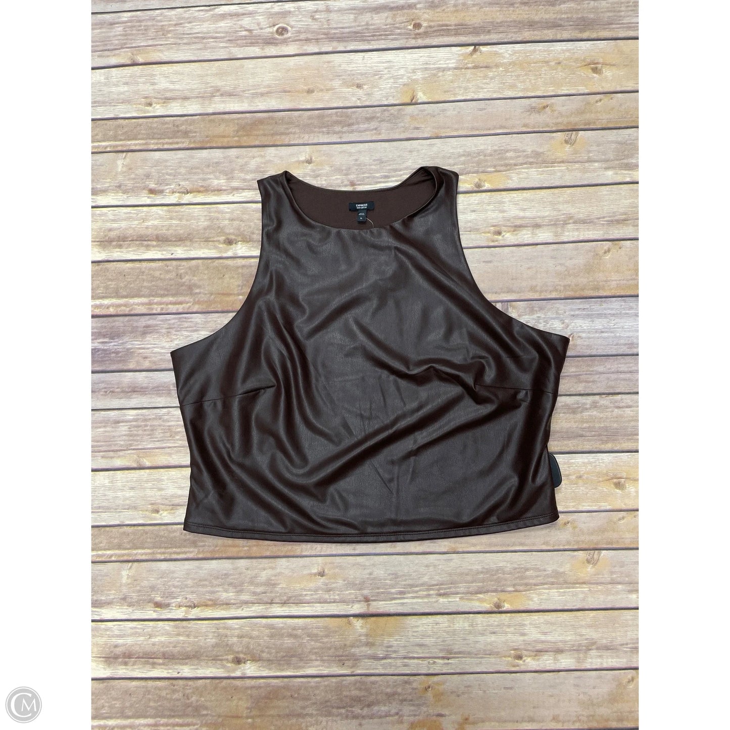 Top Sleeveless By Express In Brown, Size: Xl