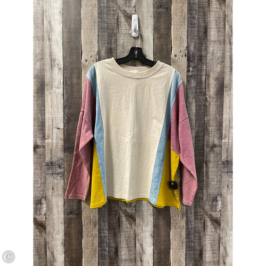 Top Long Sleeve By Easel In Multi-colored, Size: M