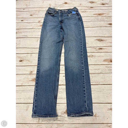 Jeans Straight By Levis In Blue Denim, Size: 0