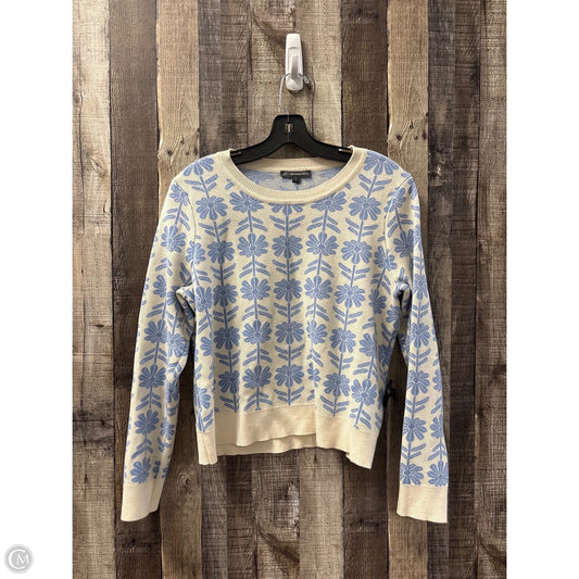 Sweater By Adrianna Papell In Blue & White, Size: S