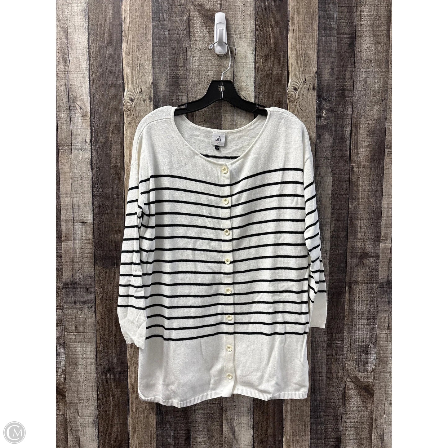 Cardigan By Cabi In Striped Pattern, Size: S