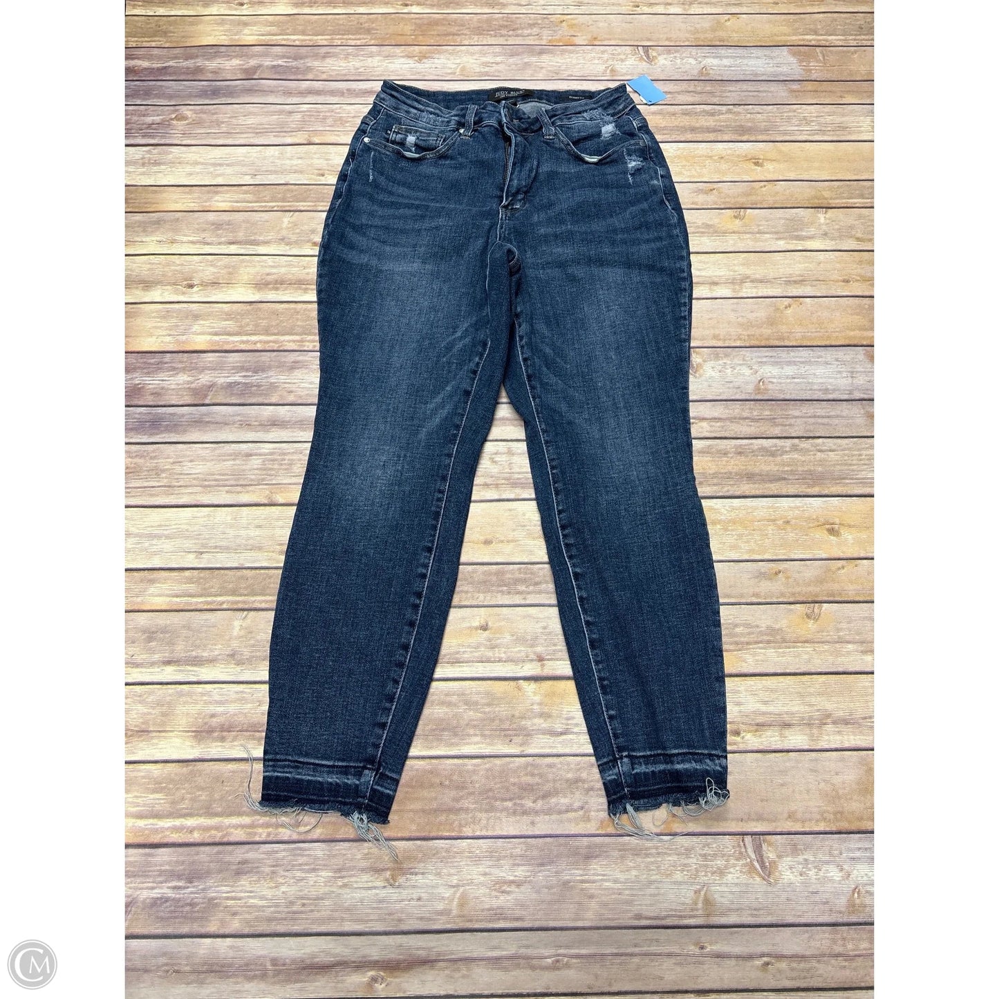 Jeans Straight By Judy Blue In Blue Denim, Size: 14