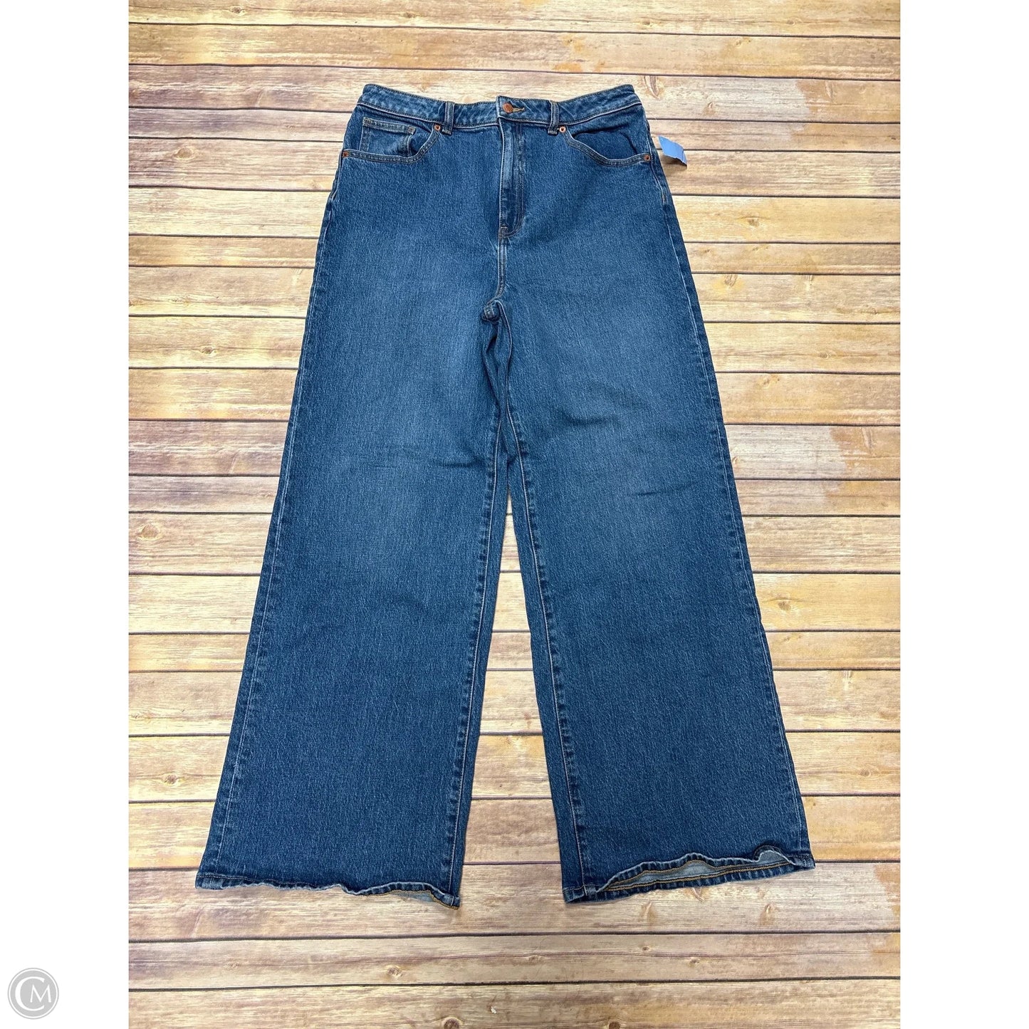 Jeans Wide Leg By Pink In Blue Denim, Size: 14