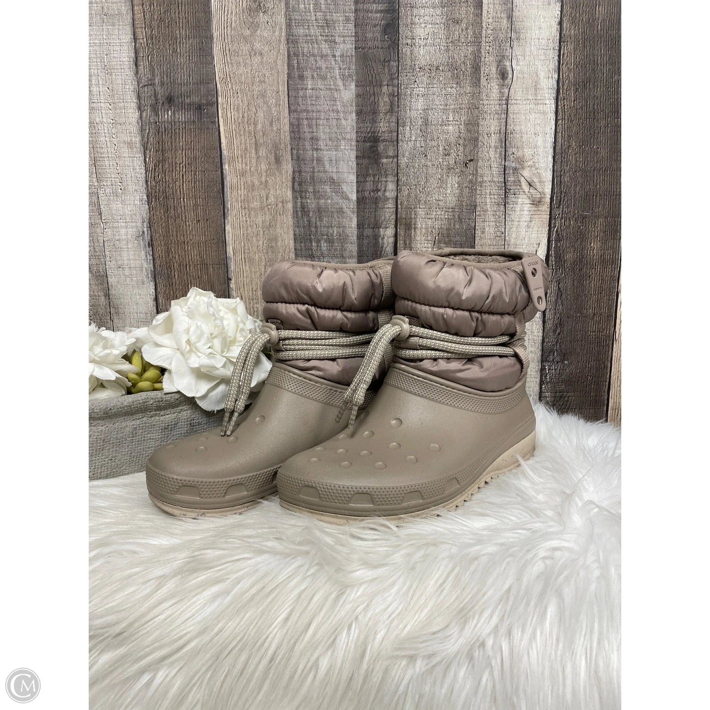 Boots Snow By Crocs In Tan, Size: 8