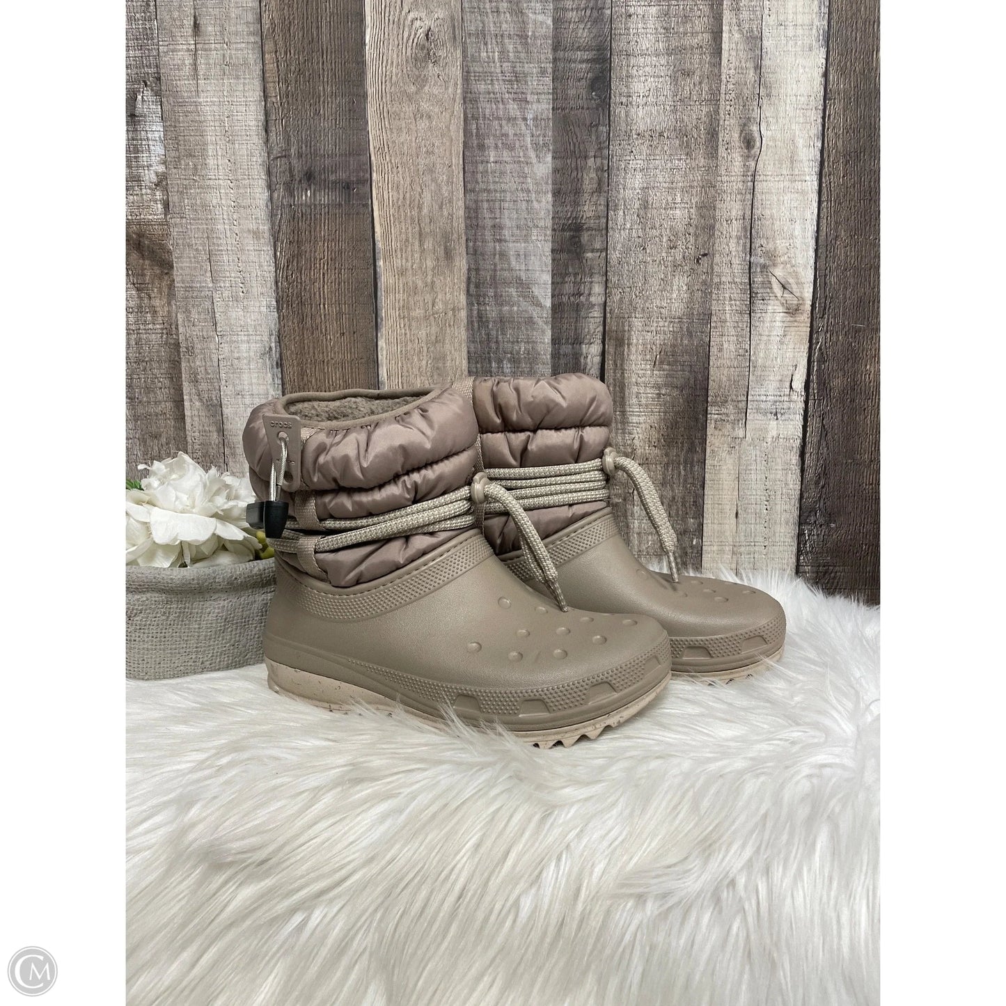 Boots Snow By Crocs In Tan, Size: 8