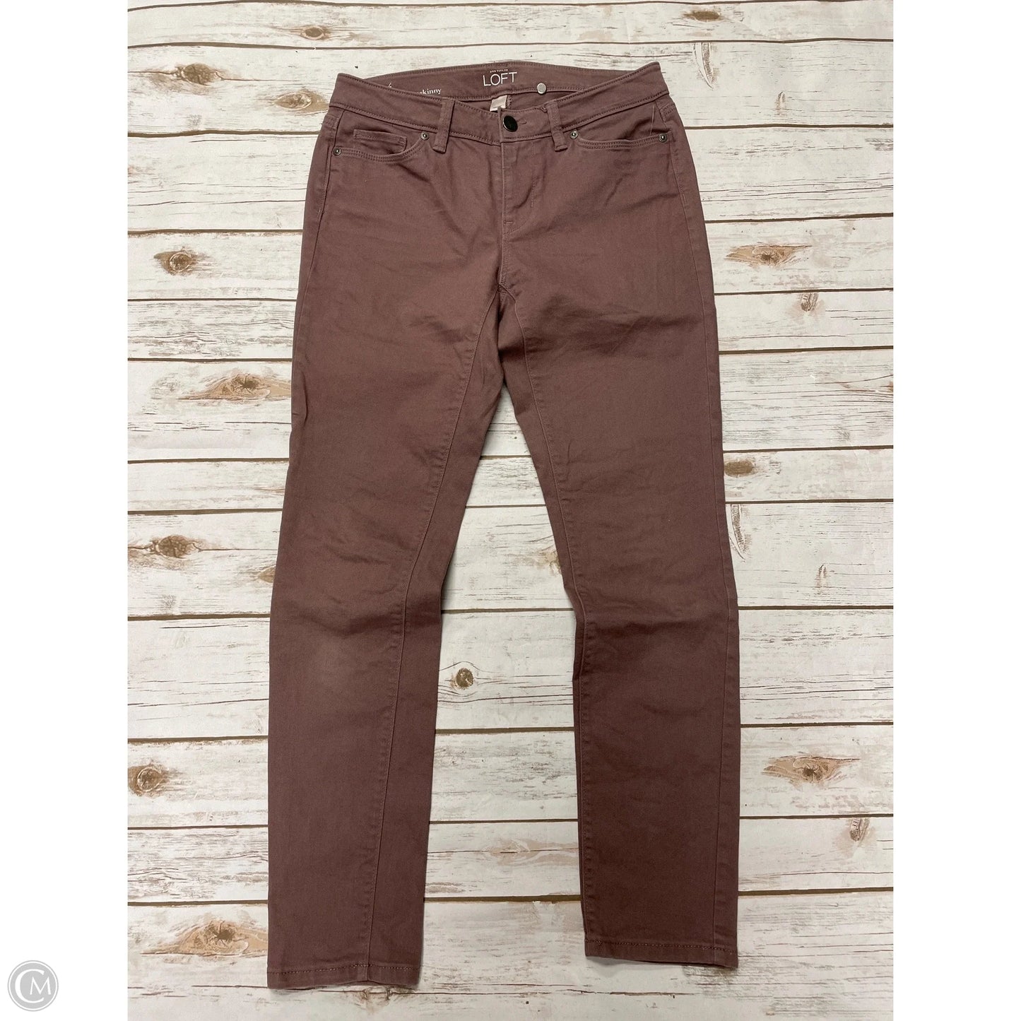 Jeans Straight By Loft In Mauve, Size: 4