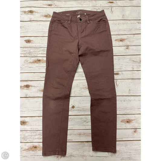 Jeans Straight By Loft In Mauve, Size: 4