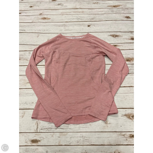 Athletic Top Long Sleeve Crewneck By Spyder In Pink, Size: S