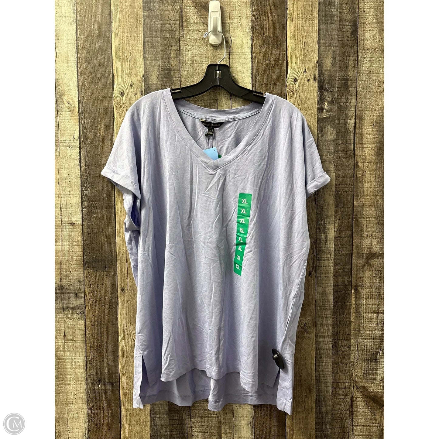 Top Short Sleeve Basic By Banana Republic In Purple, Size: Xl