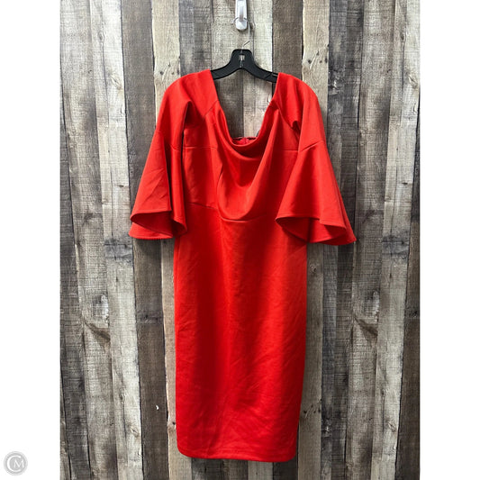 Dress Party Midi By Eloquii In Red, Size: Xl