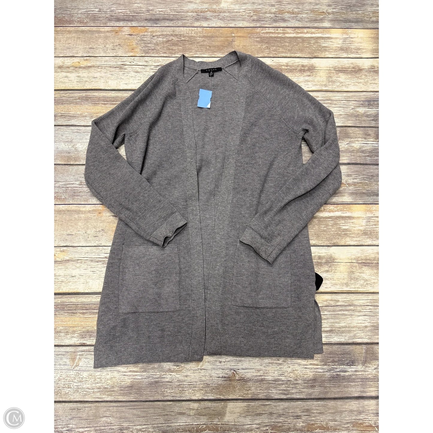 Sweater Cardigan By Cyrus In Grey, Size: M