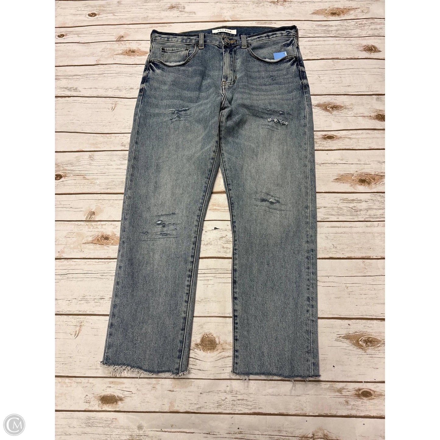 Jeans Straight By Pacsun In Blue Denim, Size: 10