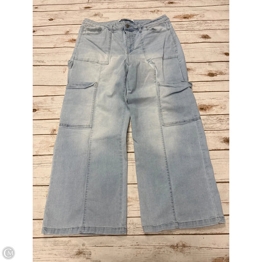Jeans Wide Leg By Celebrity Pink In Blue Denim, Size: 16