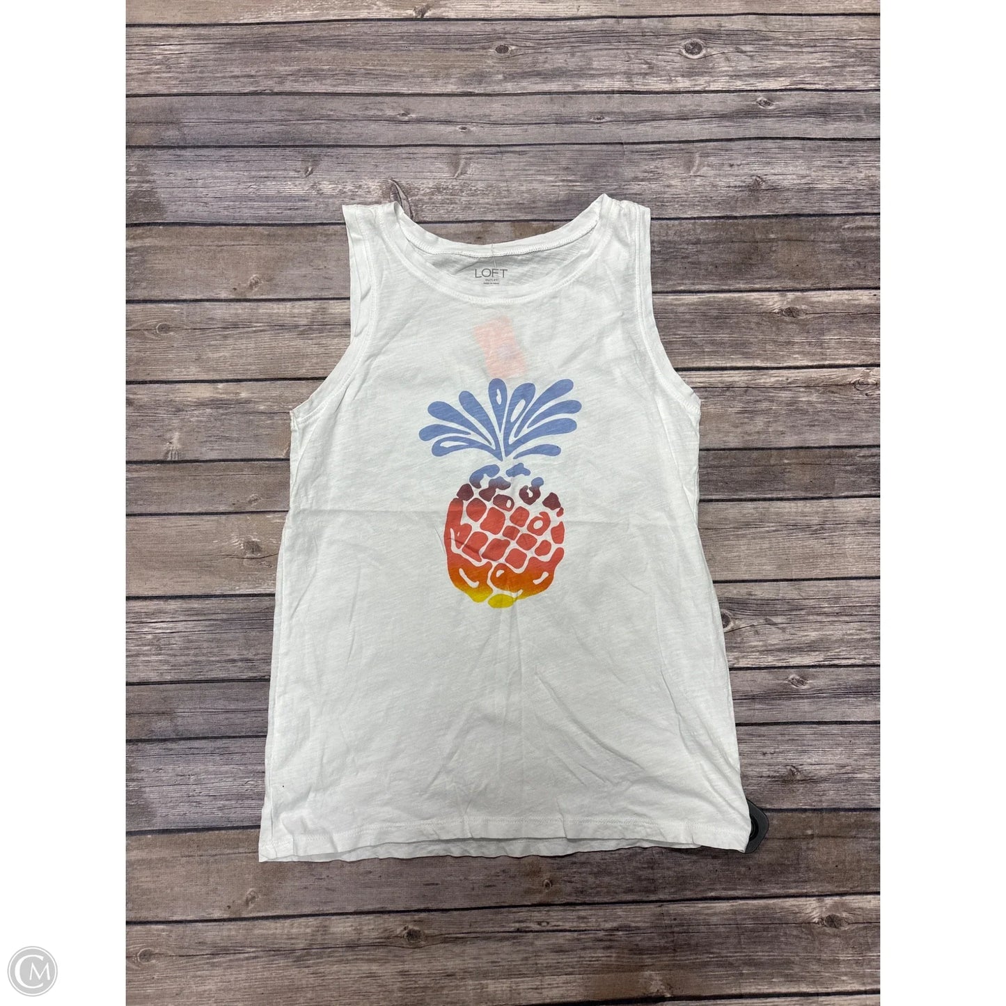 Top Sleeveless By Loft In White, Size: Xs