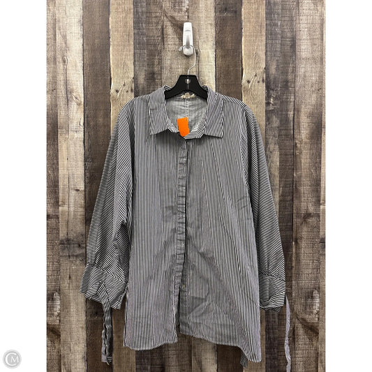 Top Long Sleeve By Jane And Delancey In Striped Pattern, Size: 2x