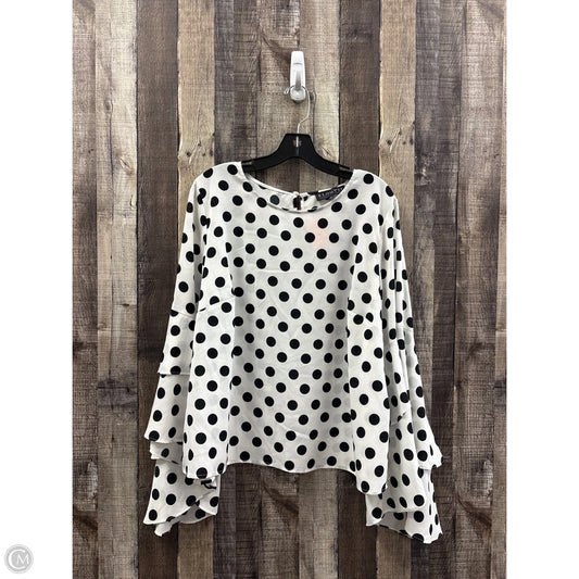 Top Long Sleeve By Eloquii In Polkadot Pattern, Size: 1x