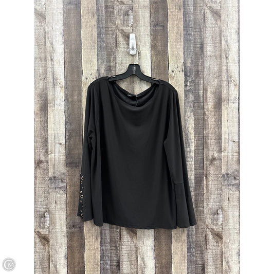 Top Long Sleeve By International Concepts In Black, Size: Xxl