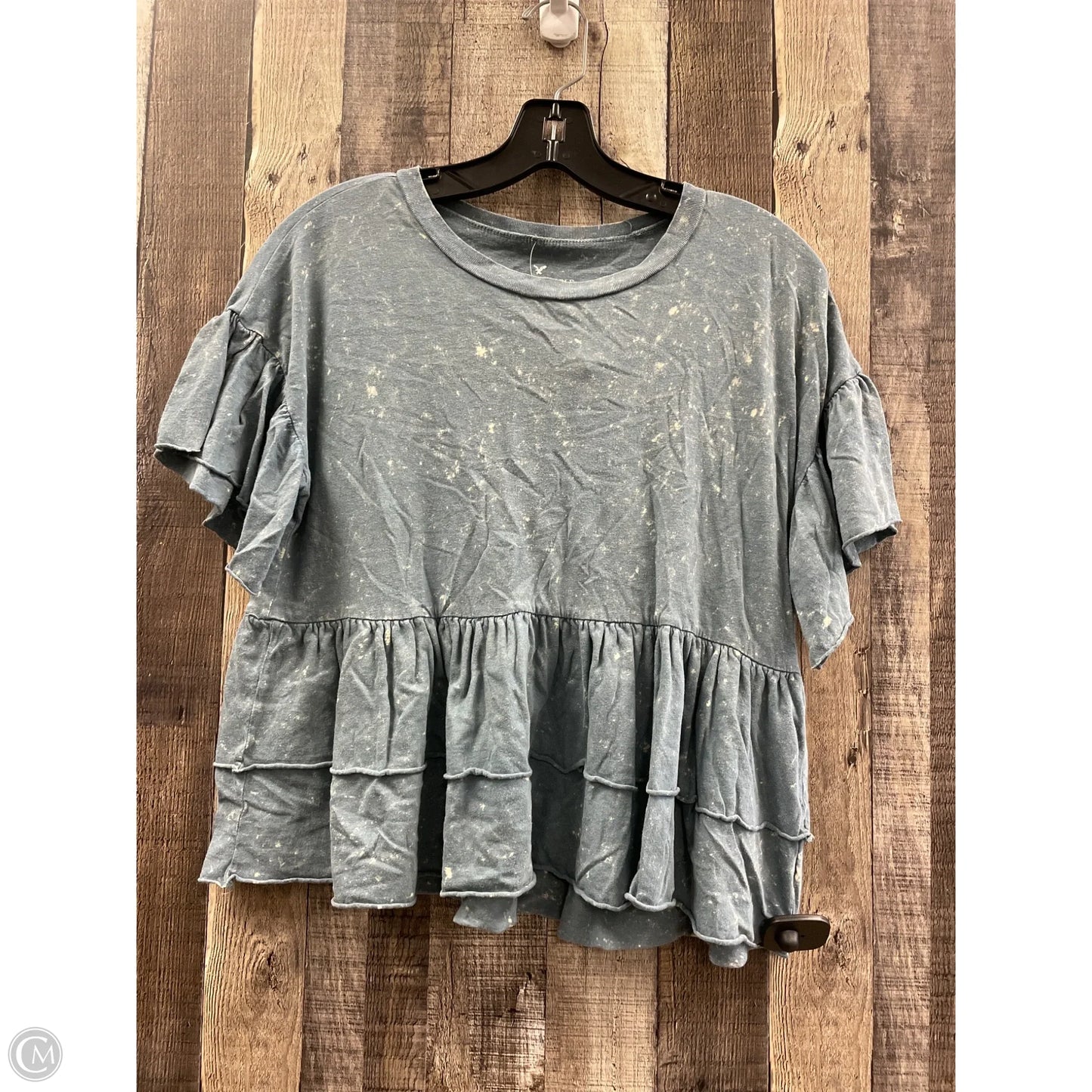 Top Short Sleeve By American Eagle In Blue, Size: S