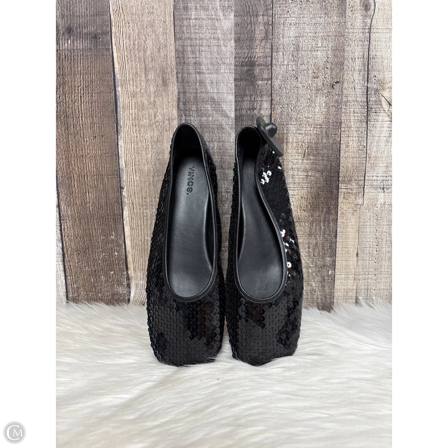 Shoes Flats By Vince In Black, Size: 8