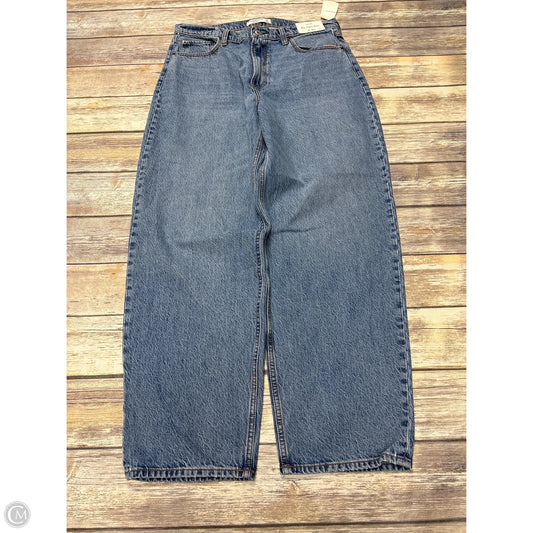 Jeans Straight By Abercrombie And Fitch In Blue Denim, Size: 12