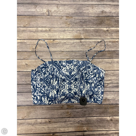 Top Sleeveless By Abercrombie And Fitch In Blue & White, Size: Xl