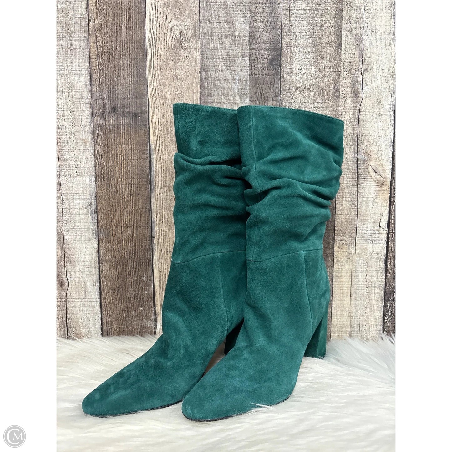 Boots Mid-calf Heels By Guess In Green, Size: 7.5
