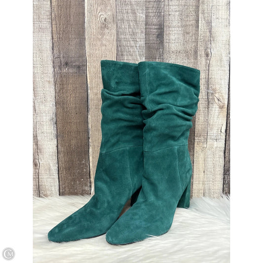 Boots Mid-calf Heels By Guess In Green, Size: 7.5