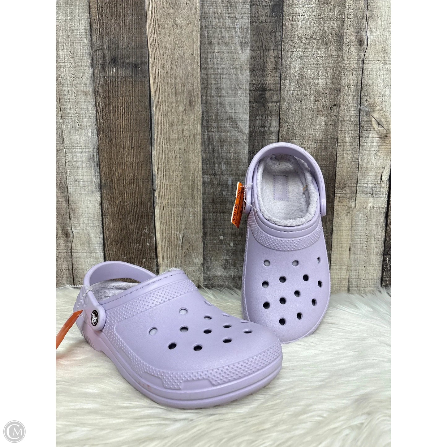 Shoes Flats By Crocs In Purple, Size: 9