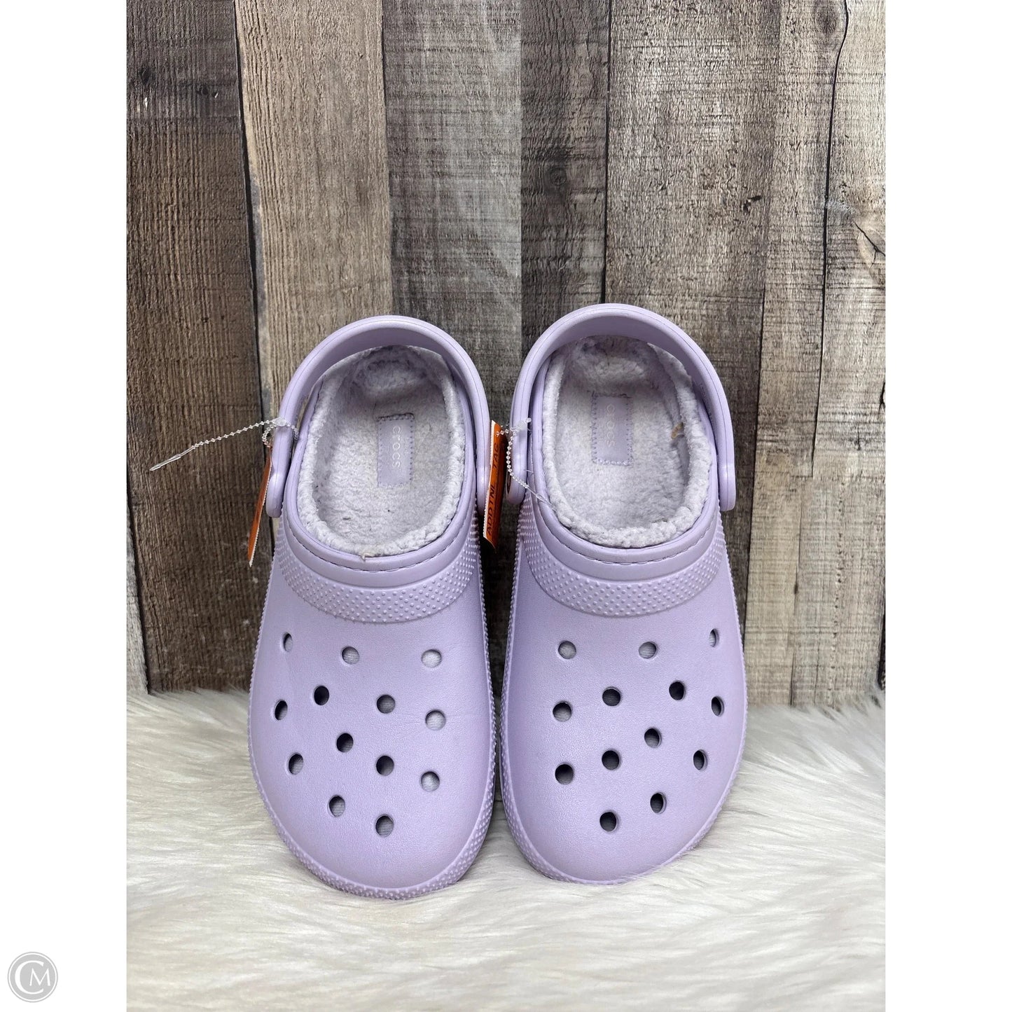 Shoes Flats By Crocs In Purple, Size: 9