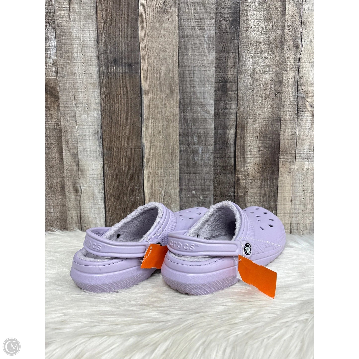Shoes Flats By Crocs In Purple, Size: 9