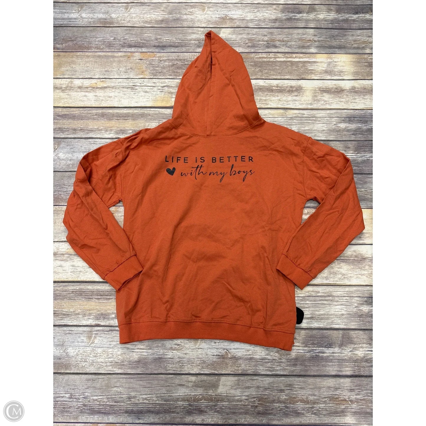 Top Long Sleeve By Cmf In Orange, Size: L
