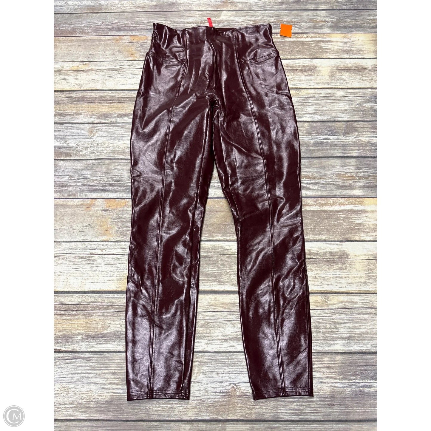 Pants Leggings By Spanx In Maroon, Size: L