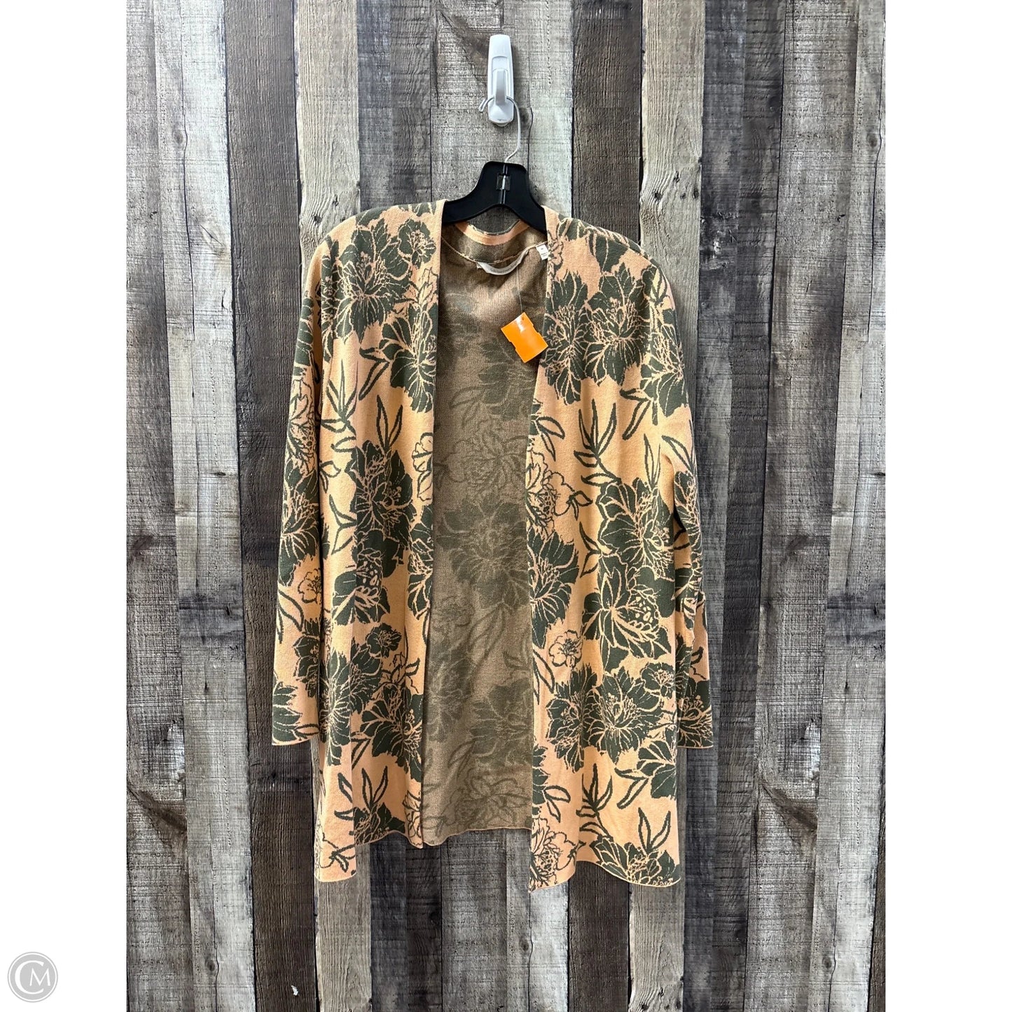 Sweater Cardigan By Soft Surroundings In Floral Print, Size: M