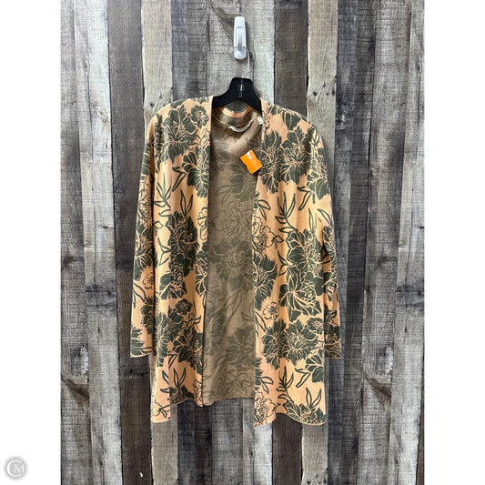 Sweater Cardigan By Soft Surroundings In Floral Print, Size: M