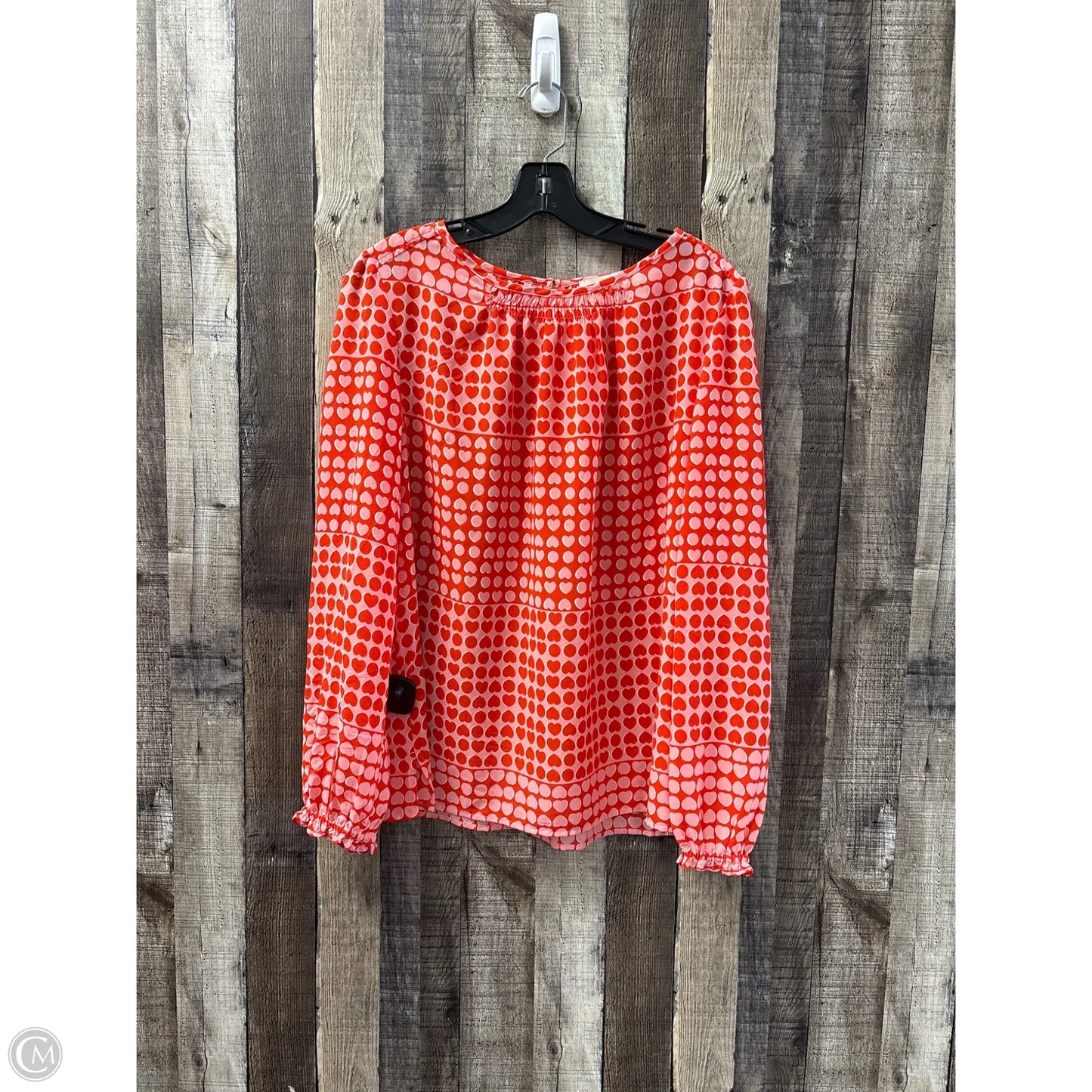 Top Long Sleeve By Loft In Red, Size: L