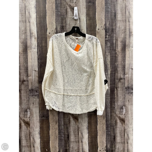 Top Long Sleeve By Free People In Ivory, Size: Xs