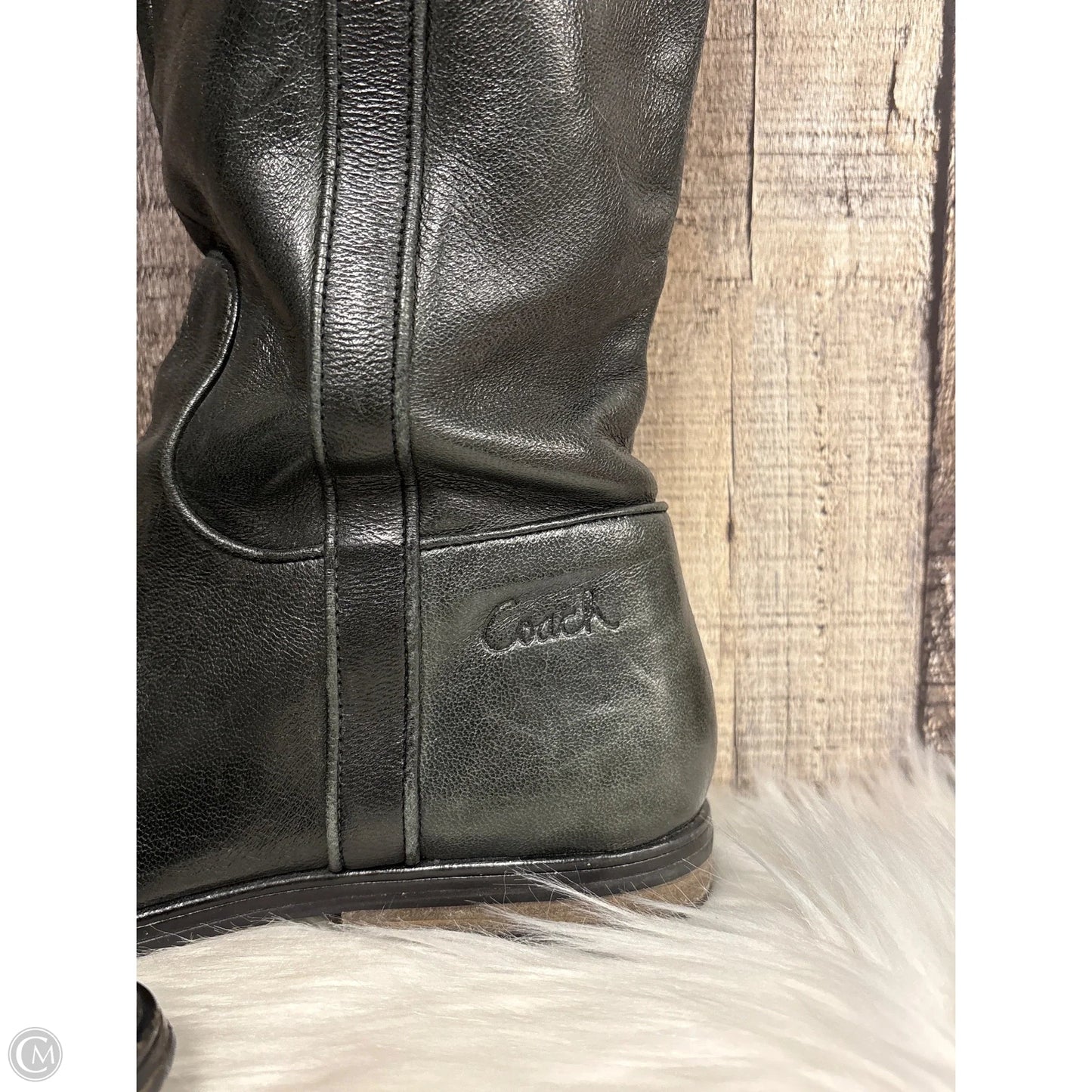 Boots Designer By Coach In Black, Size: 8