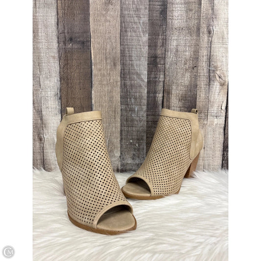 Boots Ankle Heels By Qupid In Tan, Size: 10
